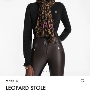 Authentic Louis Vuitton Leopard Stole used.